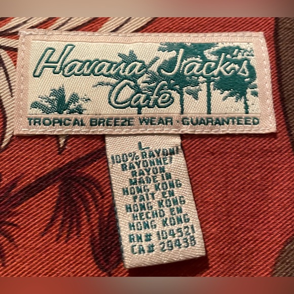 Havana Jack's Cafe Aloha Hawaiian Shirt Large - Picture 3 of 3
